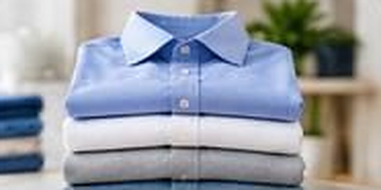 Neatly folded shirts